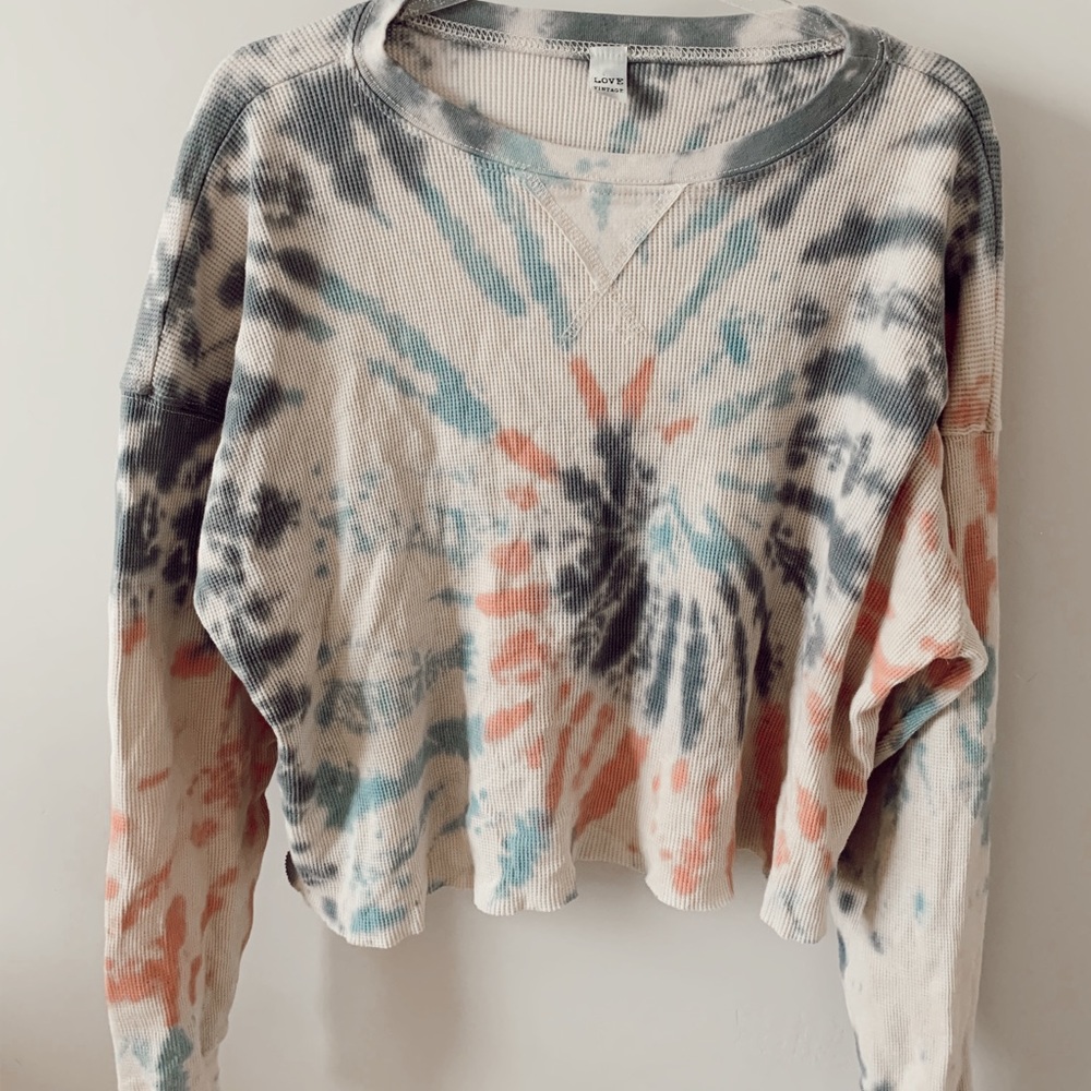 Tye dye cropped long sleeve